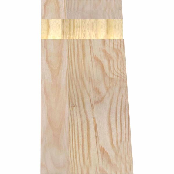 Ekena Millwork Portland Rough Sawn Timber Gable Bracket, Douglas Fir, 48"W x 8"H x 4"D x 6"F, 4/12 Pitch GBW048X08X0406POR00RDF - main